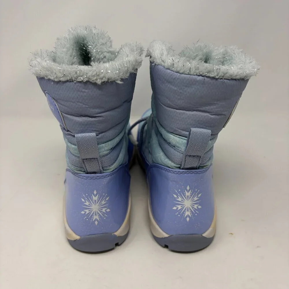 Sorel Disney Frozen Elsa Whitney girls winter boots blue 6 purple pre-worn snow